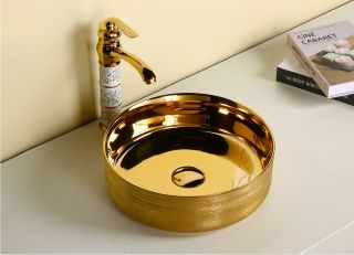 Раковина Cerutti SPA CR7044AS 36см золото